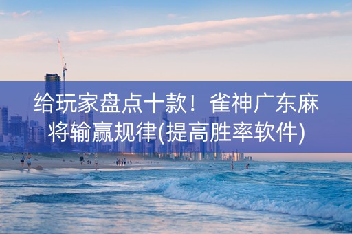 给玩家盘点十款！雀神广东麻将输赢规律(提高胜率软件)