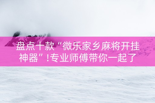 盘点十款“微乐家乡麻将开挂神器”!专业师傅带你一起了解（详细教程）-抖音