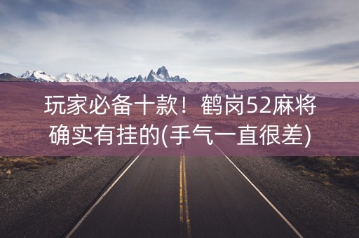 玩家必备十款！鹤岗52麻将确实有挂的(手气一直很差)