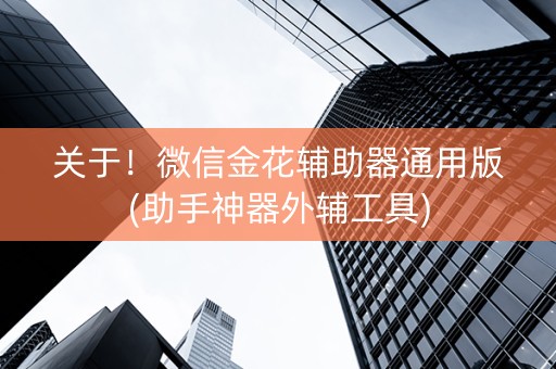 关于！微信金花辅助器通用版(助手神器外辅工具)