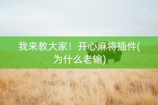 我来教大家！开心麻将插件(为什么老输)