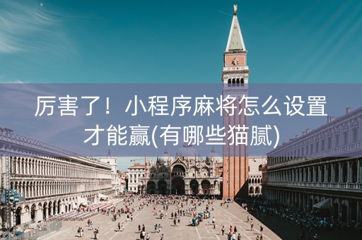 厉害了！小程序麻将怎么设置才能赢(有哪些猫腻)