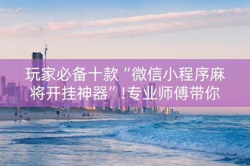 玩家必备十款“微信小程序麻将开挂神器”!专业师傅带你一起了解（详细教程）-抖音