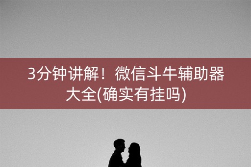 3分钟讲解！微信斗牛辅助器大全(确实有挂吗)