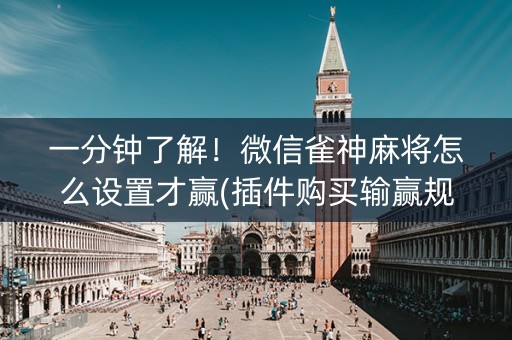 一分钟了解！微信雀神麻将怎么设置才赢(插件购买输赢规律)