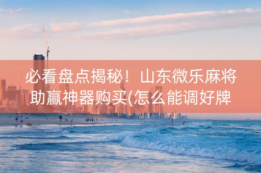 必看盘点揭秘！山东微乐麻将助赢神器购买(怎么能调好牌)