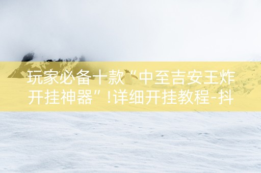 玩家必备十款“中至吉安王炸开挂神器”!详细开挂教程-抖音