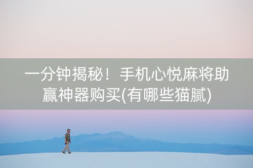 一分钟揭秘！手机心悦麻将助赢神器购买(有哪些猫腻)