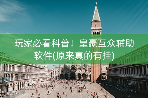 玩家必看科普！皇豪互众辅助软件(原来真的有挂)