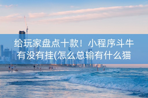 给玩家盘点十款！小程序斗牛有没有挂(怎么总输有什么猫腻)