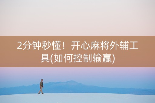 2分钟秒懂！开心麻将外辅工具(如何控制输赢)