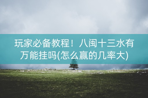 玩家必备教程！八闽十三水有万能挂吗(怎么赢的几率大)