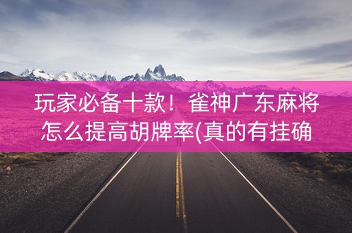 玩家必备十款！雀神广东麻将怎么提高胡牌率(真的有挂确实有挂)