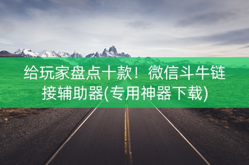给玩家盘点十款！微信斗牛链接辅助器(专用神器下载)