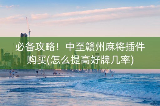 必备攻略！中至赣州麻将插件购买(怎么提高好牌几率)