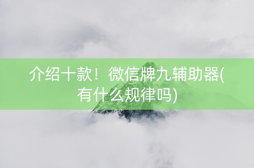 介绍十款！微信牌九辅助器(有什么规律吗)