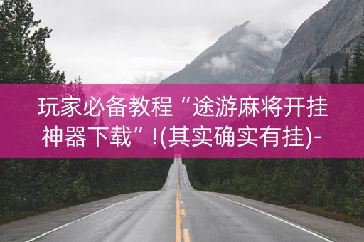 玩家必备教程“途游麻将开挂神器下载”!(其实确实有挂)-抖音