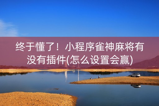 终于懂了！小程序雀神麻将有没有插件(怎么设置会赢)