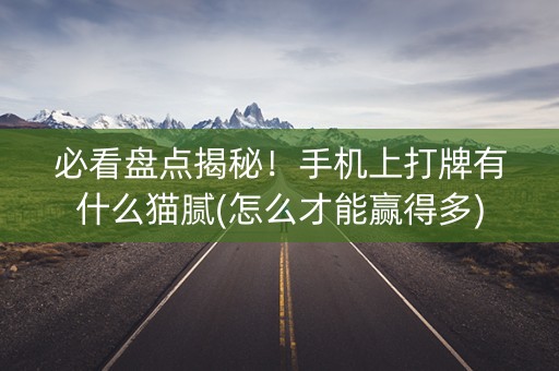 必看盘点揭秘！手机上打牌有什么猫腻(怎么才能赢得多)