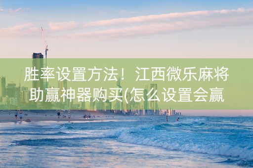 胜率设置方法！江西微乐麻将助赢神器购买(怎么设置会赢)