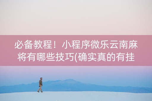 必备教程！小程序微乐云南麻将有哪些技巧(确实真的有挂)