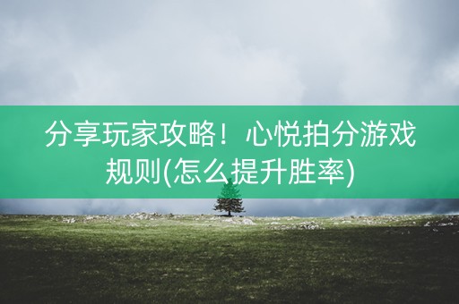 分享玩家攻略！心悦拍分游戏规则(怎么提升胜率)