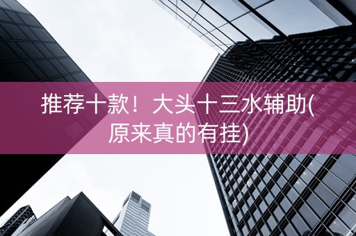 推荐十款！大头十三水辅助(原来真的有挂)