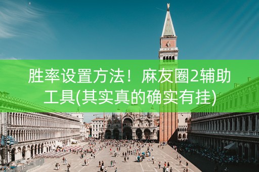 胜率设置方法！麻友圈2辅助工具(其实真的确实有挂)