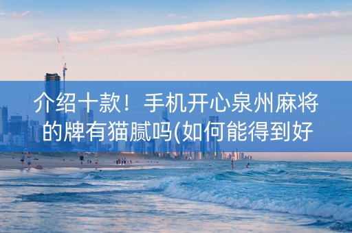 介绍十款！手机开心泉州麻将的牌有猫腻吗(如何能得到好牌)
