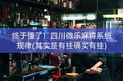 终于懂了！四川微乐麻将系统规律(其实是有挂确实有挂)