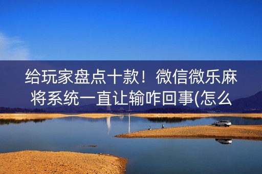给玩家盘点十款！微信微乐麻将系统一直让输咋回事(怎么打赢的几率大)