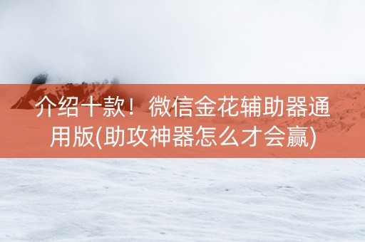 介绍十款！微信金花辅助器通用版(助攻神器怎么才会赢)