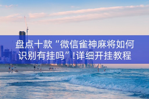 盘点十款“微信雀神麻将如何识别有挂吗”!详细开挂教程-抖音