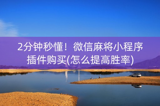 2分钟秒懂！微信麻将小程序插件购买(怎么提高胜率)