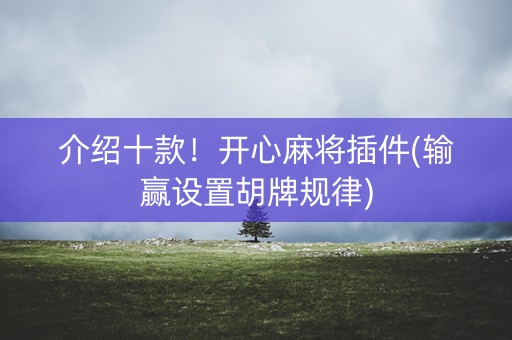 介绍十款！开心麻将插件(输赢设置胡牌规律)