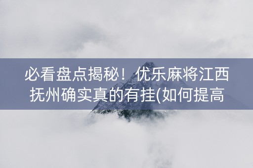 必看盘点揭秘！优乐麻将江西抚州确实真的有挂(如何提高胡牌率)