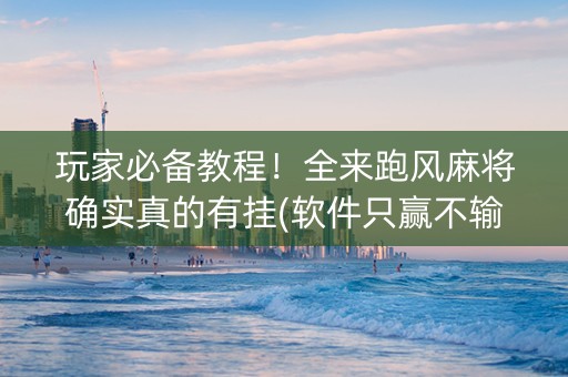 玩家必备教程！全来跑风麻将确实真的有挂(软件只赢不输)