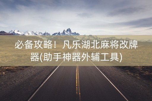 必备攻略！凡乐湖北麻将改牌器(助手神器外辅工具)