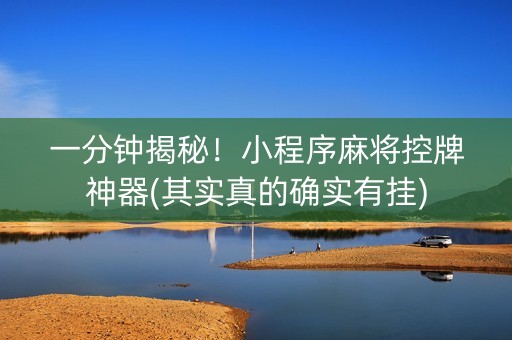 一分钟揭秘！小程序麻将控牌神器(其实真的确实有挂)