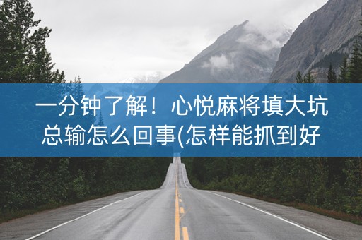 一分钟了解！心悦麻将填大坑总输怎么回事(怎样能抓到好牌)