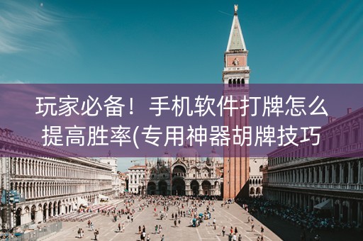 玩家必备！手机软件打牌怎么提高胜率(专用神器胡牌技巧)