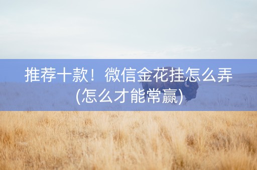 推荐十款！微信金花挂怎么弄(怎么才能常赢)
