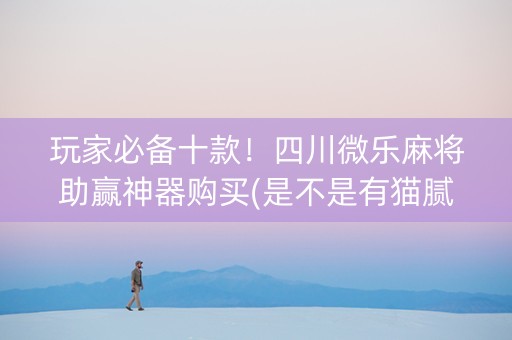 玩家必备十款！四川微乐麻将助赢神器购买(是不是有猫腻)