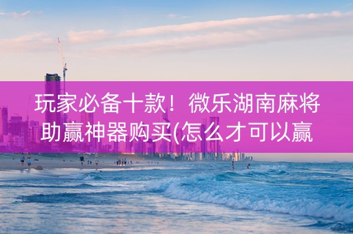 玩家必备十款！微乐湖南麻将助赢神器购买(怎么才可以赢)