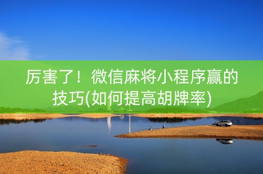厉害了！微信麻将小程序赢的技巧(如何提高胡牌率)