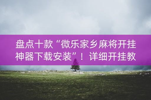 盘点十款“微乐家乡麻将开挂神器下载安装”！详细开挂教程（确实真的有挂)-抖音