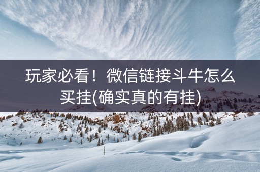 玩家必看！微信链接斗牛怎么买挂(确实真的有挂)