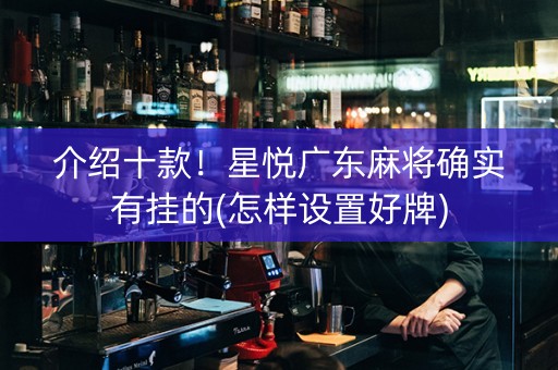 介绍十款！星悦广东麻将确实有挂的(怎样设置好牌)
