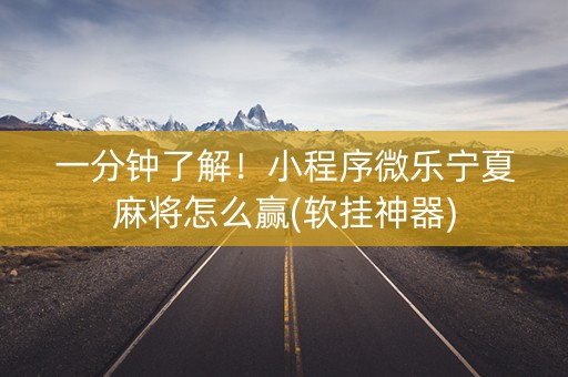 一分钟了解！小程序微乐宁夏麻将怎么赢(软挂神器)