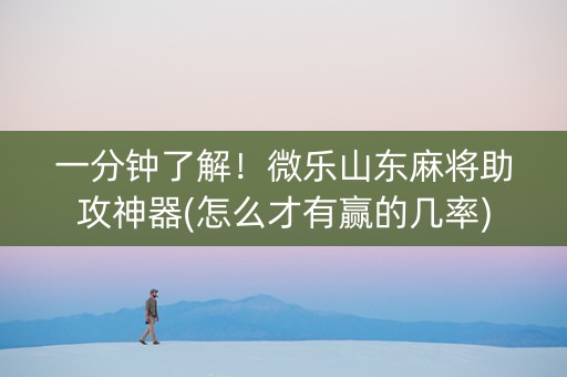 一分钟了解！微乐山东麻将助攻神器(怎么才有赢的几率)